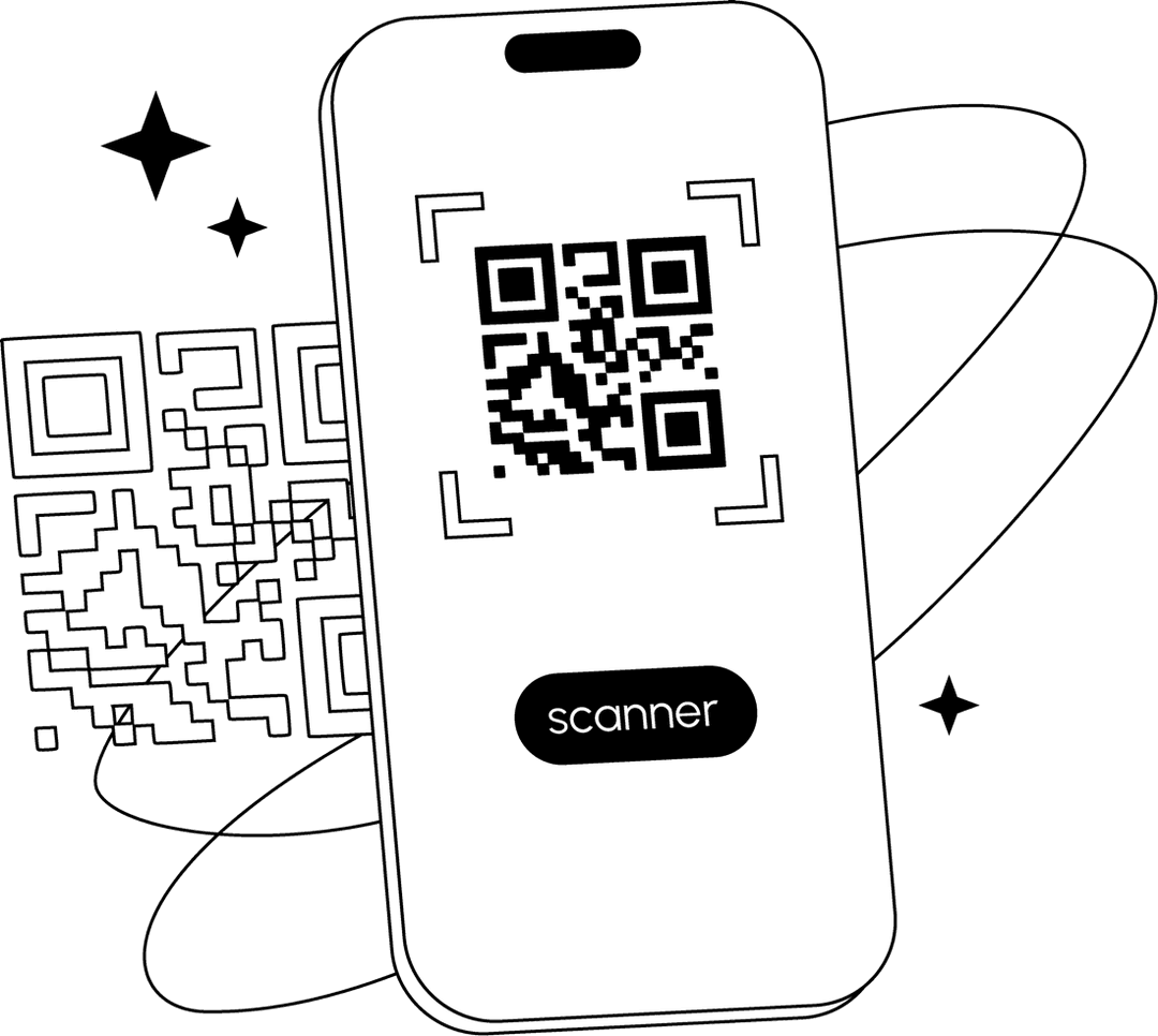 Smartphone scannant un code QR créé avec Code QR Creator Pro